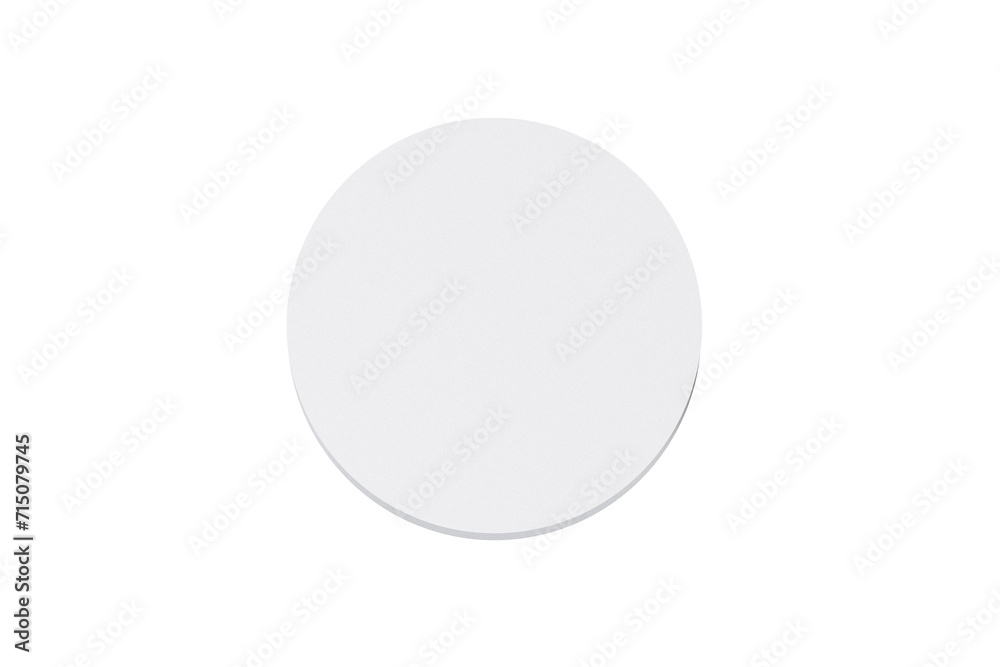 Wall mural stack of white round stickers badge