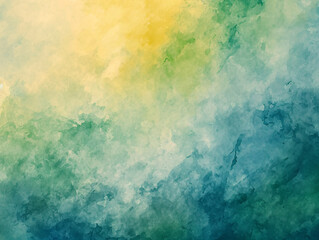 Gradient blue to green watercolor background. Smooth transition for peaceful and calming designs, abstract art concept
