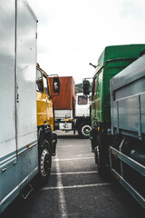 trucks on the highway