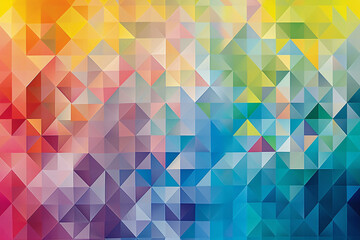Fototapeta premium Colorful geometric triangular pattern. Abstract background for modern design, wallpaper, and vibrant decor concept 