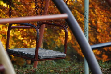 swing in autumn park