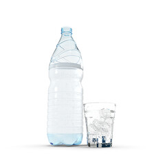 Fizzy Water with Glass of Fizzy Water PNG