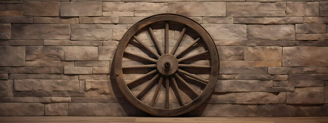 Obraz premium Backspin Legacy: The Wheel's Rustic Tale