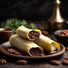Chocolate Tamales with Pecans - Decadent Masa-Wrapped Delight