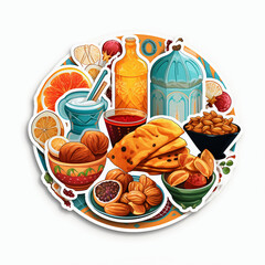 Ramadan Feast Design ideal for Icons Stickers and Prints