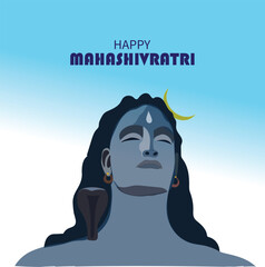 Lord Mahadev illustration, Happy Maha Shivaratri Greetings, Indian Festival celebration