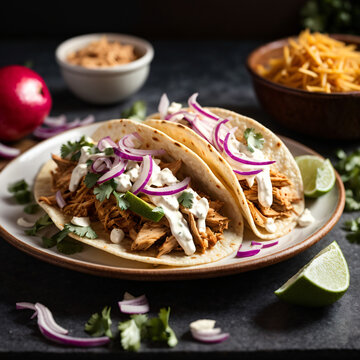 Chicken Tinga Tacos - Spicy Shredded Chicken Delight with Tangy Pickled Onions
