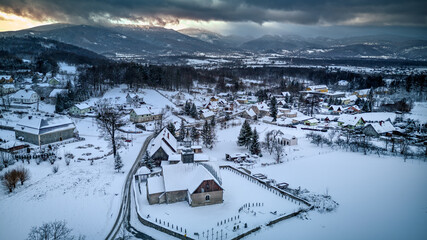 View from Bukowiec to the Karkonosze Mountains.