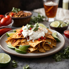 Chicken Chilaquiles - Savory Tortilla Delight with Spicy Red Sauce