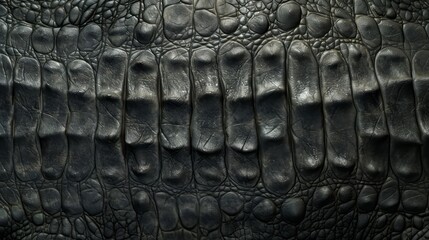 Crocodile skin textured background. Dark brown alligator scales. Concepts of texture, luxury materials, exotic leather, and detailed close up.
