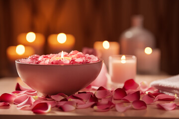 Obraz na płótnie Canvas Valentine's day spa treatments. Rest and relaxation