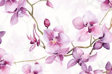 Orchid subtle watercolor, seamless tile