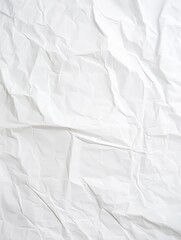 Crumpled white paper background or backdrop
