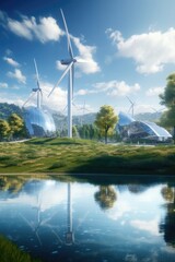 wind turbine in the wind