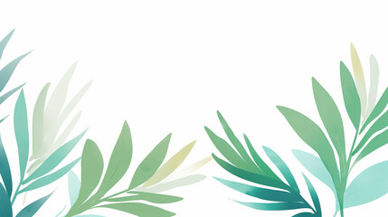 Fototapeta na wymiar Artistic Palm Leaf Arrangement, Artistic arrangement of dark green palm leaves, closeup suitable for stylish wallpaper designs, Modern botanical art or creative interior decoration, AI Generated
