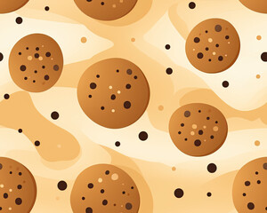 seamless pattern of cookies
