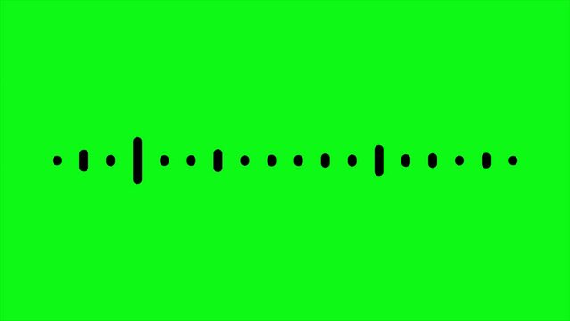 Visual element of acoustic sound wave, simple lines vibration in rhythm of soundtrack, volume level for audio podcast