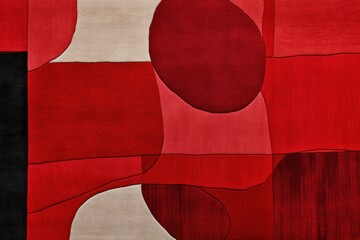 Red soft lines, simple graphics, simple details, minimalist 2D carpet texture
