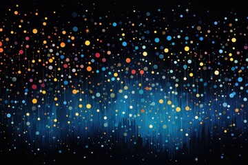  a black background with multicolored circles and a black background with white dots and a black background with blue dots and a black background with white dots.