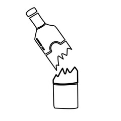 broken glass bottle