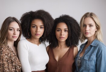 Portrait of Happy multiethnic people, young group of friends diversity Equity and belonging concept