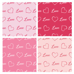 Heart patterns for Valentine's Day. For fashion print, wallpaper, packaging and other design.