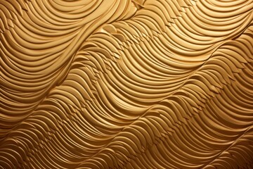  a close up view of a wall with a wavy design on the side of it and a light in the middle of the wall.