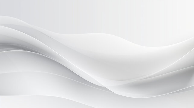 Abstract image in the form of waves with a combination of gradient of white and gray shades for wallpaper background for advertising or gift wrapping and web design. Generative AI