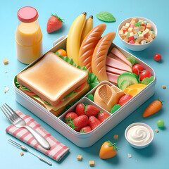 A colorful and Delicious Lunch Box 