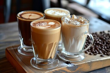 Milk Coffee, Macchiatto, Cappucchino and Iced Coffee