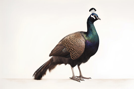 peacock with feathers