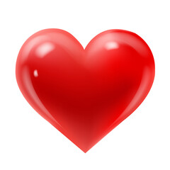 red heart isolated on white