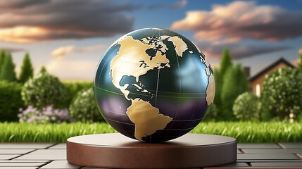 Free_photo_3D_render_of_a_grassy_globe_with_a_seedli_
