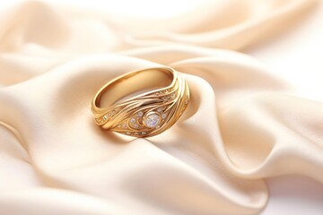 golden wedding ring - jewelry 