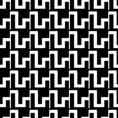 A white background with black design.Seamless texture for fashion, textile design,  on wall paper, wrapping paper, fabrics and home decor. Simple repeat pattern. Geometric patterns.