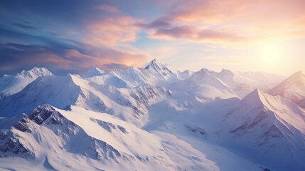 Sky-High Snowscapes - Stunning Mountain Views - made with Generative AI