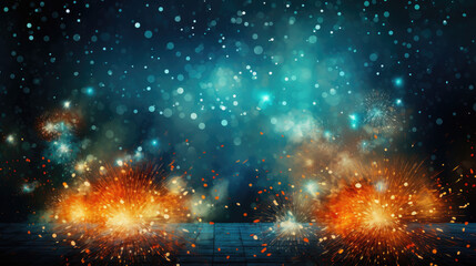 fireworks under the night sky
