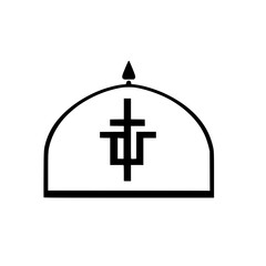 Fototapeta premium Kufi Hat Icon SVG Black And White Illustration Art Generative AI.