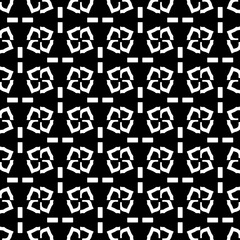 
A white background with black design.Seamless texture for fashion, textile design,  on wall paper, wrapping paper, fabrics and home decor. Simple repeat pattern. Geometric patterns.