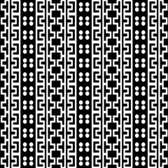 
A white background with black design.Seamless texture for fashion, textile design,  on wall paper, wrapping paper, fabrics and home decor. Simple repeat pattern. Geometric patterns.