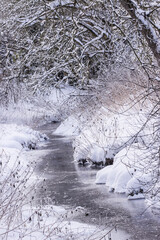Winterlandschaft mit Bach