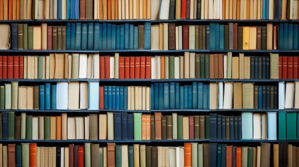 Photo background of books, stacked vertically, forming abstract pattern