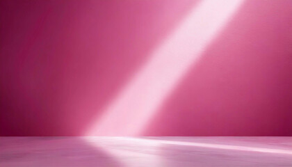 Abstract gradient pink studio background for product presentation. Empty room with shadows