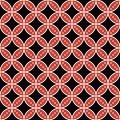 Batik Indonesia Old Textile Pattern Called Kawung