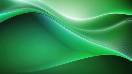 Abstract green waves and smoke background texture, generative, AI.