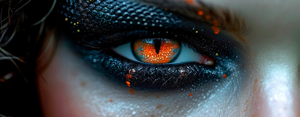 Attractive look with snake eyes