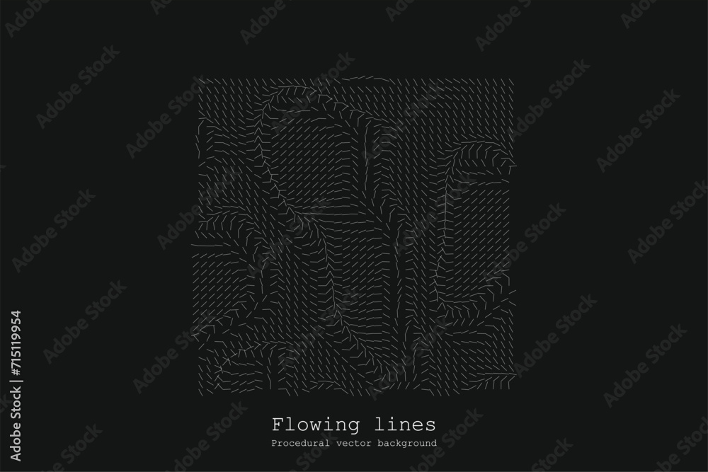 Poster abstract line matrix pattern. noise flow dynamic.
