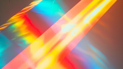 Prism light reflection with rainbow flare. Crystal sparkle burst, vector lens and holographic refraction with full spectrum of visible light.
