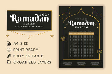 Ramadan calendar 2024. Ramadan calendar Planner 2024. Ramadan schedule