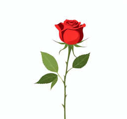 Fototapeta premium a rose as a symbol of affection. valentine days for greeting cards, posters, or social media